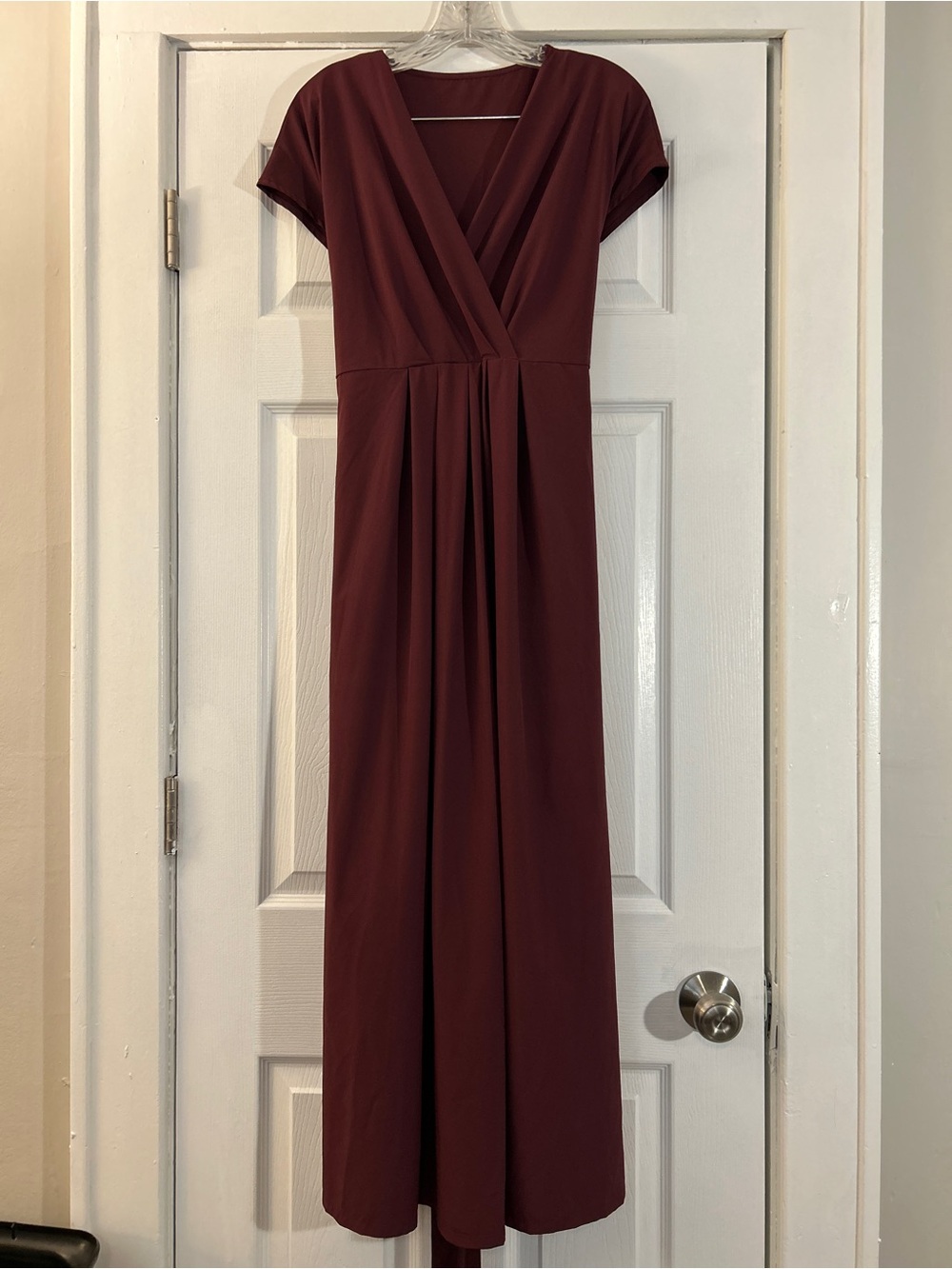 HALARA Deep Wine Wrap-Front Maxi Dress - Picture 1 of 3